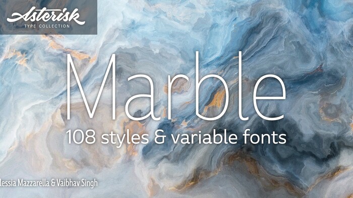 Marble, a font from URW, now part of Monotype Studio Marble, a font from URW, now part of Monotype Studio