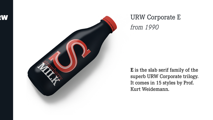 Corporate E from URW, now part of Monotype Studio Corporate E from URW, now part of Monotype Studio