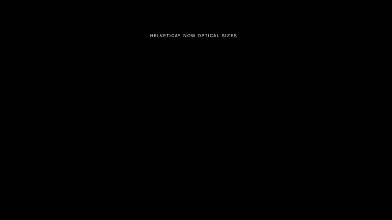 Helvetica Now optical sizes