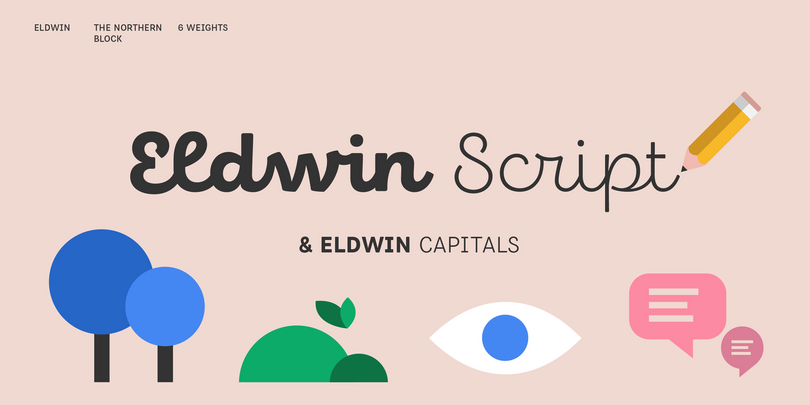 Illustration mettant en avant la police Eldwin. Illustration mettant en avant la police Eldwin.