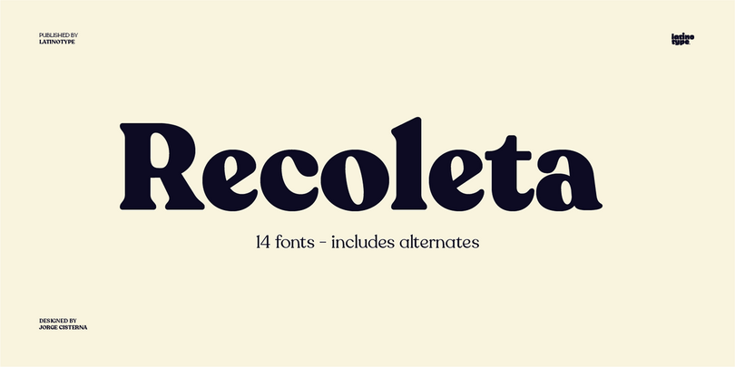 Illustration mettant en avant la police Recoleta. Illustration mettant en avant la police Recoleta.