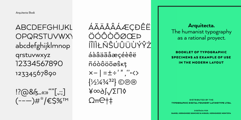 Arquitecta by Latinotype Arquitecta by Latinotype